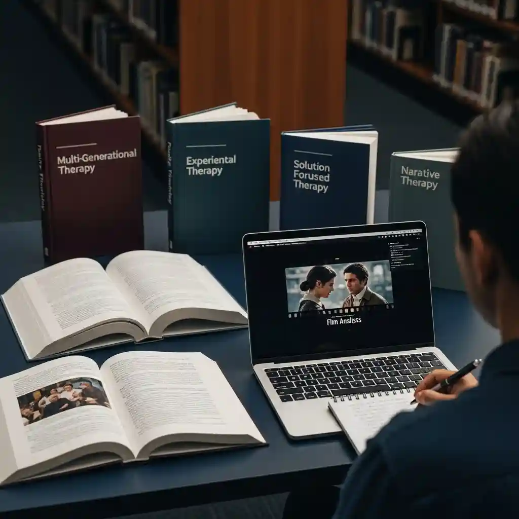 가족문제가 잘 드러나는 영화 한 편을 선택하여 가족치료 모델 중 다세대 치료, 경험적치료, 해결중심적치료, 이야기치료 중 한 가지를 적용시켜 영화 속 가족의 문제를 구체적으로 분석하시오.에 대한 상징적인 이미지