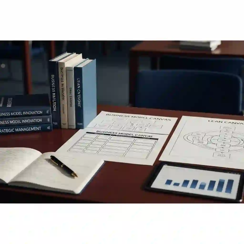 비즈니스 모델 (Business Model)의 개념에 대해 설명하고, 비즈니스 모델의 분석 기법 중 비즈니스 모델 캔버스(Business Model Canvas) 및 린 캔버스 (Lean Canvas)의 개념 및 그 구성요소에 대해 서술하시오. 또한 비즈니스 모델 캔버스(Business Model Canvas)와 린 캔버스(Lean Canvas)의 차이에 대해 기술하시오. (30점)에 대한 상징적인 이미지