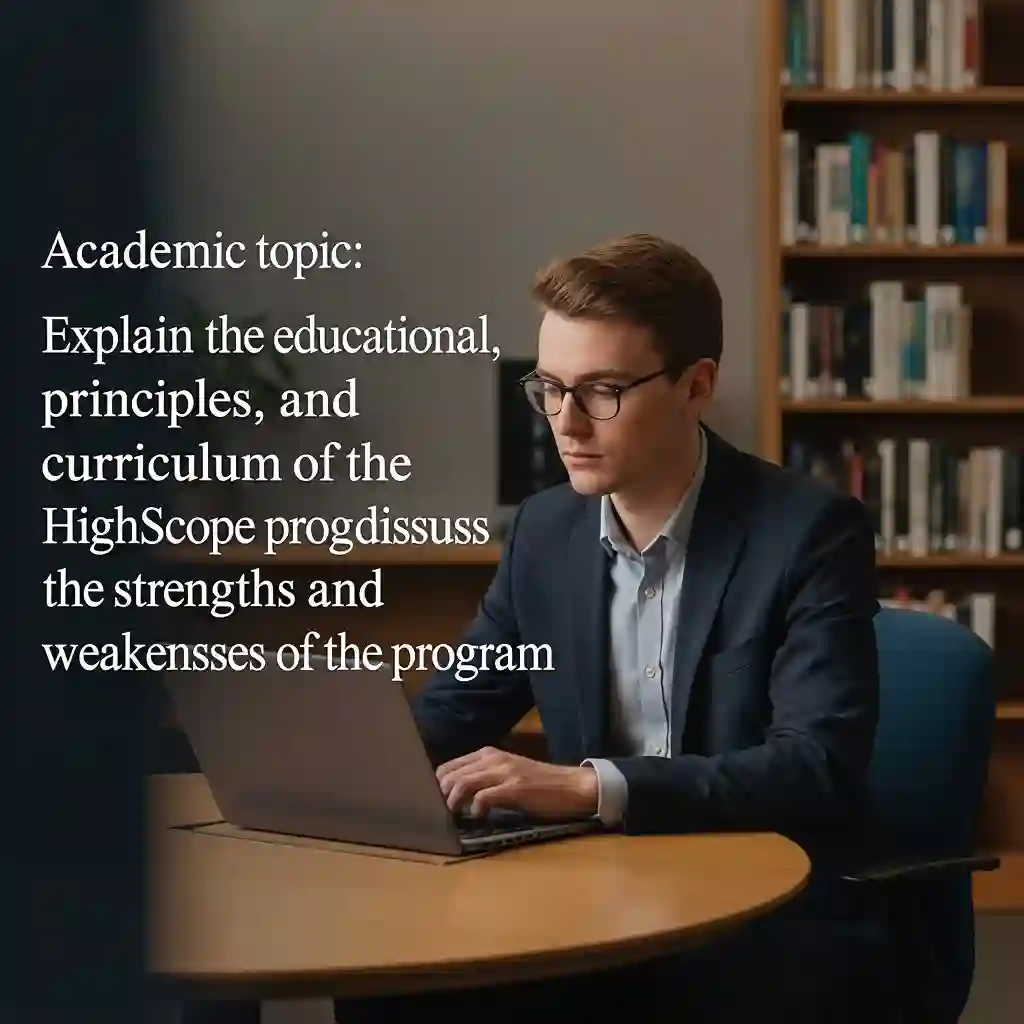 하이스코프 프로그램의 교육목표 및 원리, 교육과정에 대해 설명하고, 프로그램의 강점과 약점에 관해 논하시오. 에 대한 상징적인 이미지