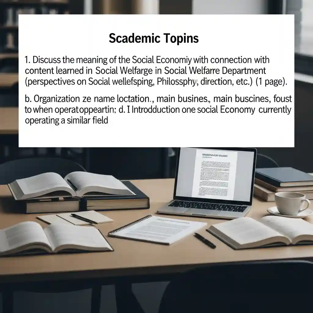 1. 사회적경제가 가지는 의미를 사회복지학과에서 학습한 내용(사회복지에 대한 관점, 철학, 방향성 등)과 연계하여 작성하시오(1p)
2. 향후 사회적경제조직을 운영하게 될 상황을 가정하고, 다음의 내용으로 계획서를 작성하시오(2~3p)
가. 기관명
나. 기관 소재지, 주요 사업 등
다. 기관운영시 가장 중점을 두고 싶은 내용
라. 현재 유사한 분야로 운영되는 사회적경제조직 1개 기관 소개에 대한 상징적인 이미지